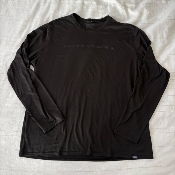 Patagonia Capilene Cool “Intercontinental Exchange” Logo Long Sleeve XL - Picture 1 of 5